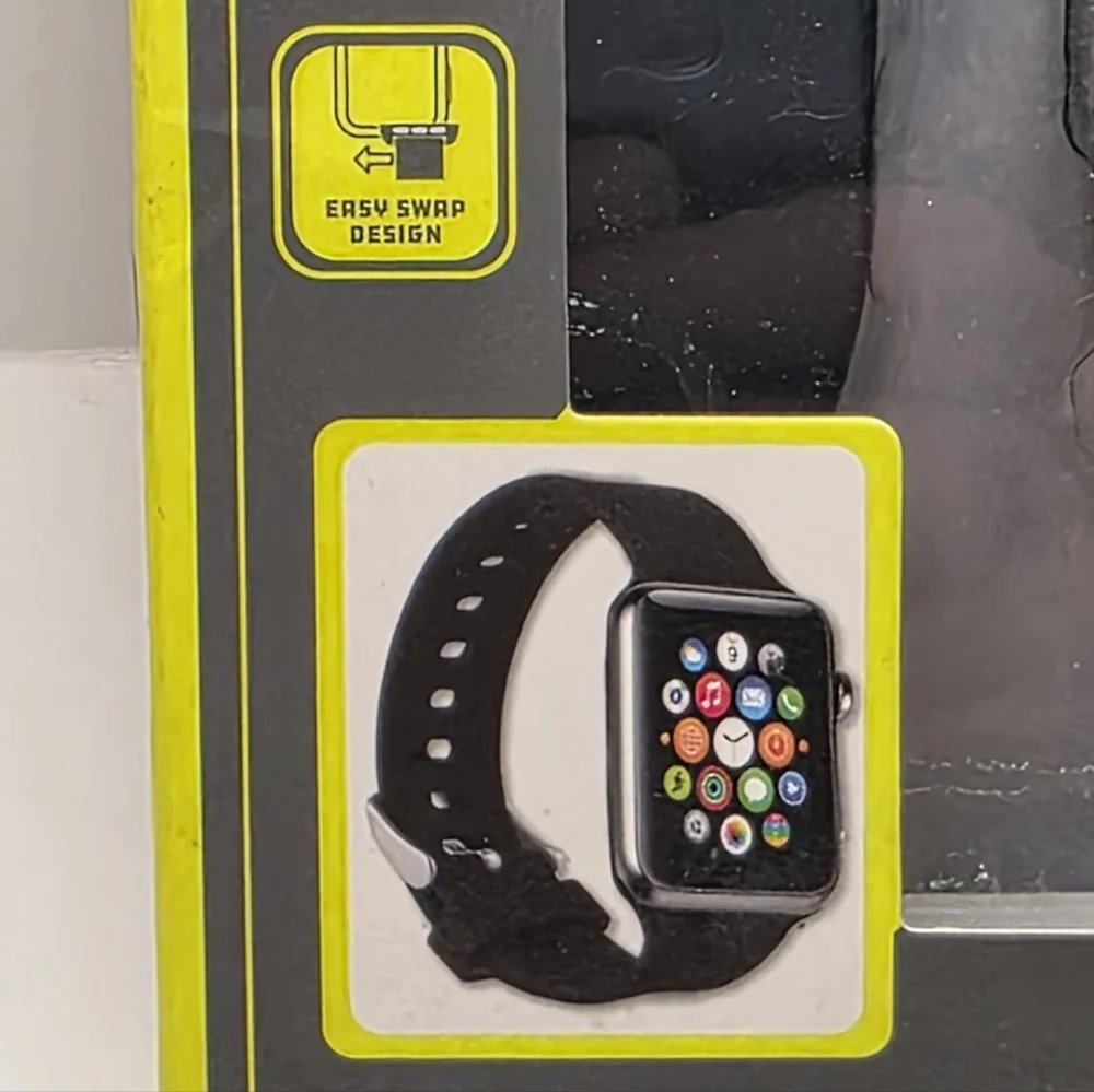 Smartwatch Vivitar Adventure Awaits Black Silicone Sport Apple Watch Band 42mm